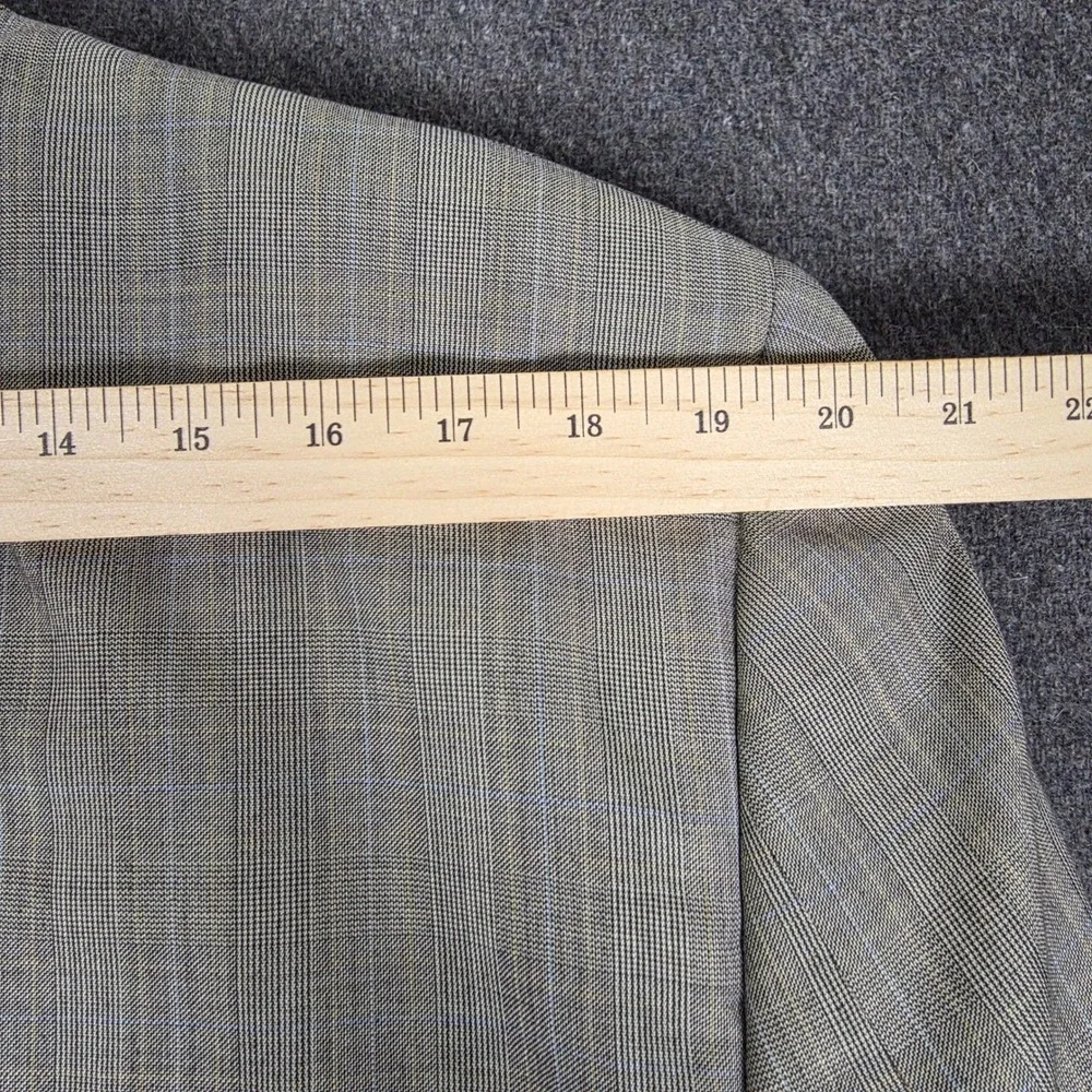 Hart Schaffner Marx Sport Coat 46XL‎ Grey Glen Plaid Wool Made in USA